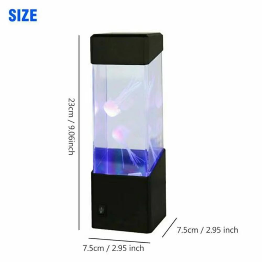 Led Jellyfish Tank Night Light Color Changing Table Lamp Aquarium Mood Lava Lamp Children Gift Room Decor Stich Jelly Fish