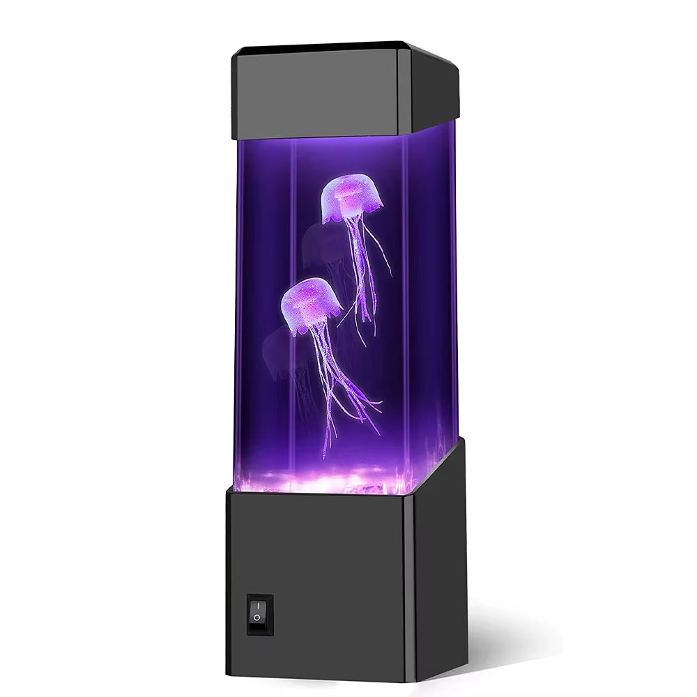 Led Jellyfish Tank Night Light Color Changing Table Lamp Aquarium Mood Lava Lamp Children Gift Room Decor Stich Jelly Fish