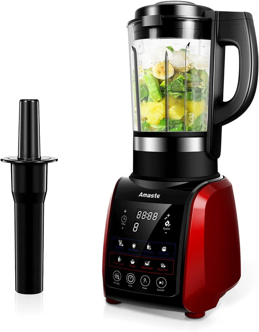 Blender, Blender for Kitchen, 1200W High Power Hot and Cold Blender with Timer, Glass Countertop Smoothie Blender 64 OZ for Crushing Ice, Frozen Dessert, Soup, Fish