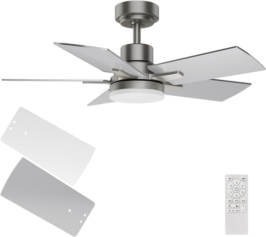 Ceiling Fan 32 Inch, Remote Control DC Motors, 3CCT 3000K-4000K-6500K