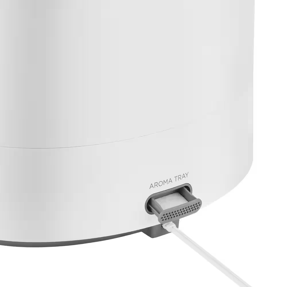 2 Gal. Ultrasonic Humidifier 360 Degree Turning Dual Nozzle Cool & Warm Mist for Large Room (600 Sq. Ft.) in Grey/White